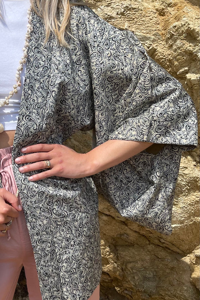 Kimono Haori Gray Vintage Unisex