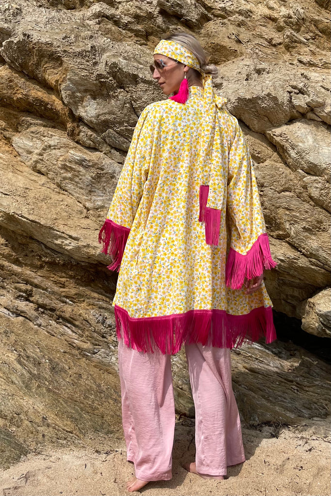 Kimono Pink yellow Réversible